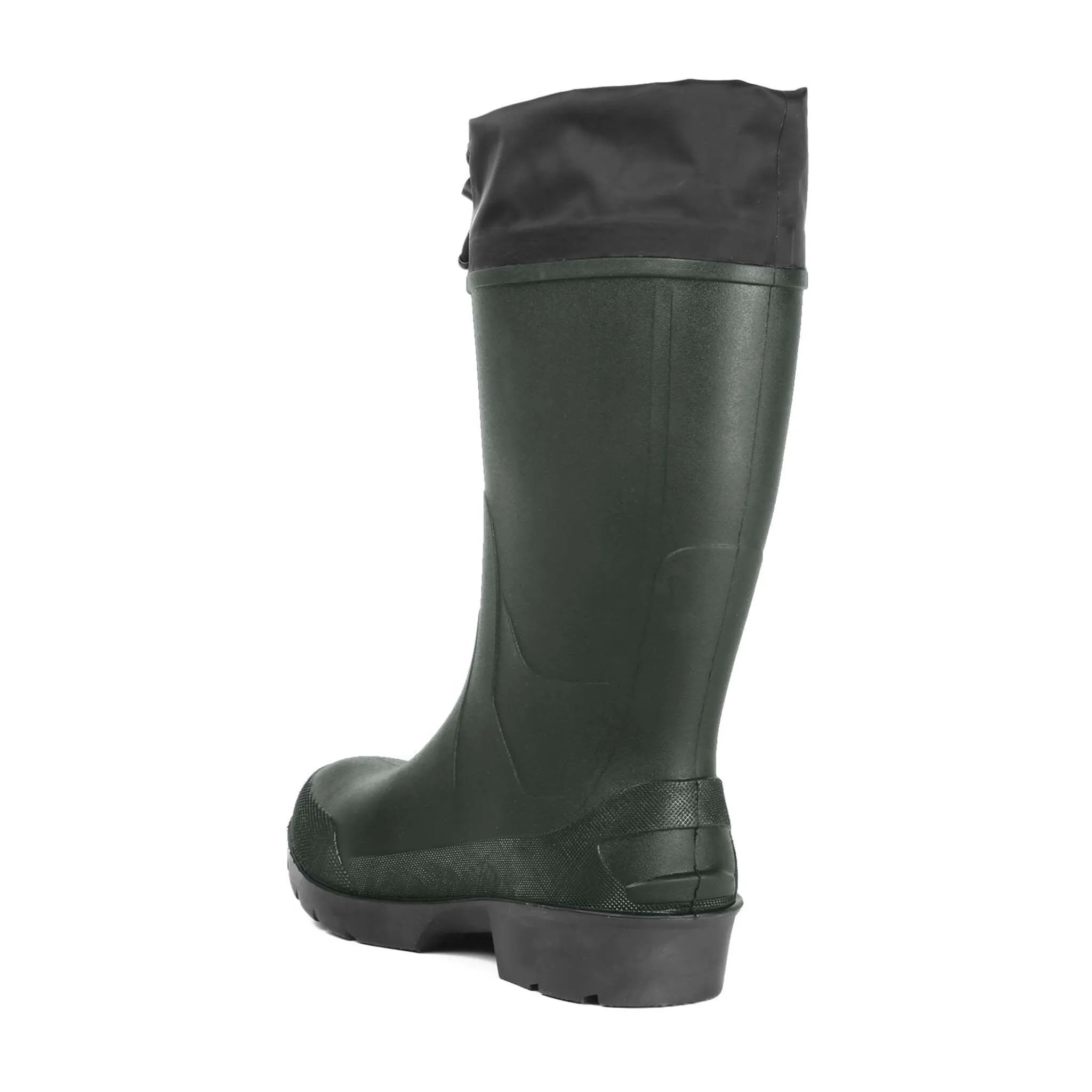 Acton Men's Winter Work Boots Stormy - 15" Waterproof, Insulated Rubber, Slip-Resistant, Self-Cleaning Outsole, Removable Liner | Green, Sizes 6-14