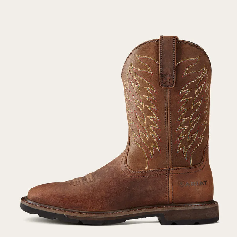 Ariat Men's Groundbreaker Square Toe Western Work Boots Style 10020059