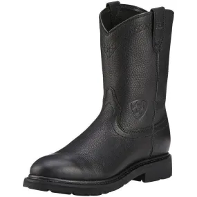 Ariat Men's Sierra 10" Soft Toe Pull-On Western Work Boot - Black - 10002422
