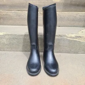 Black rubber Toggi long Jodhpur Boots