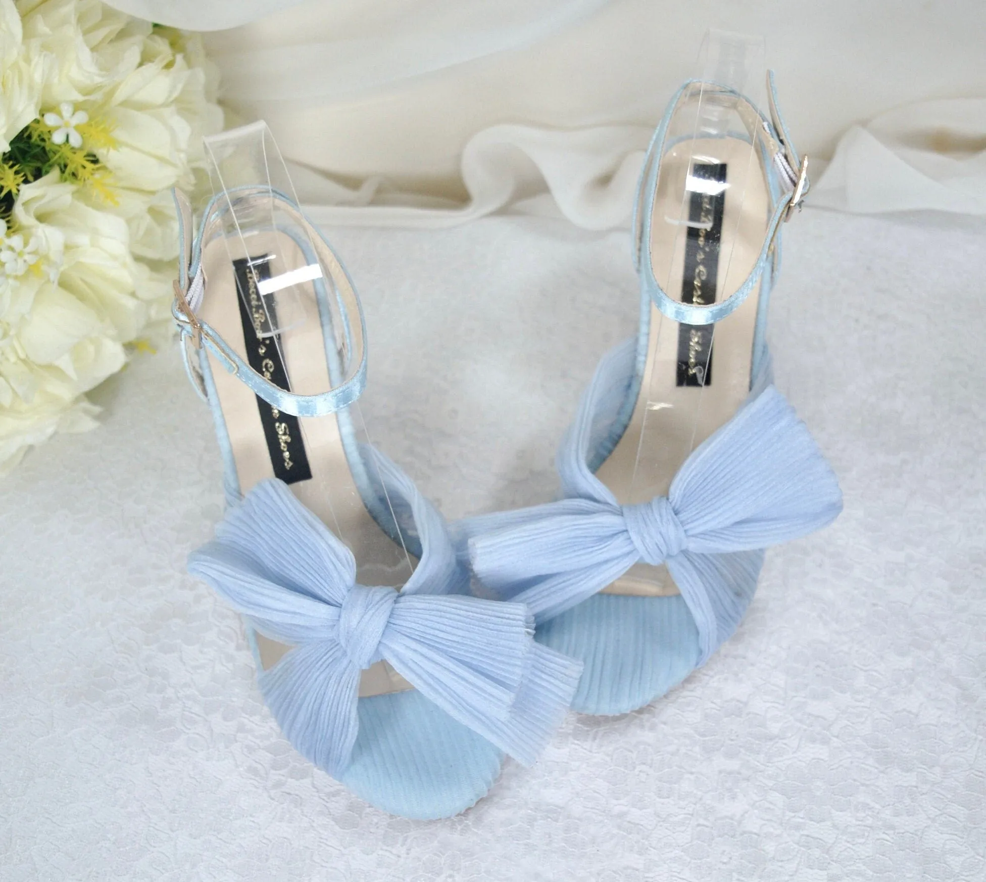 Blue Wedding Sandal Bow Uk6/US8.5/EU39