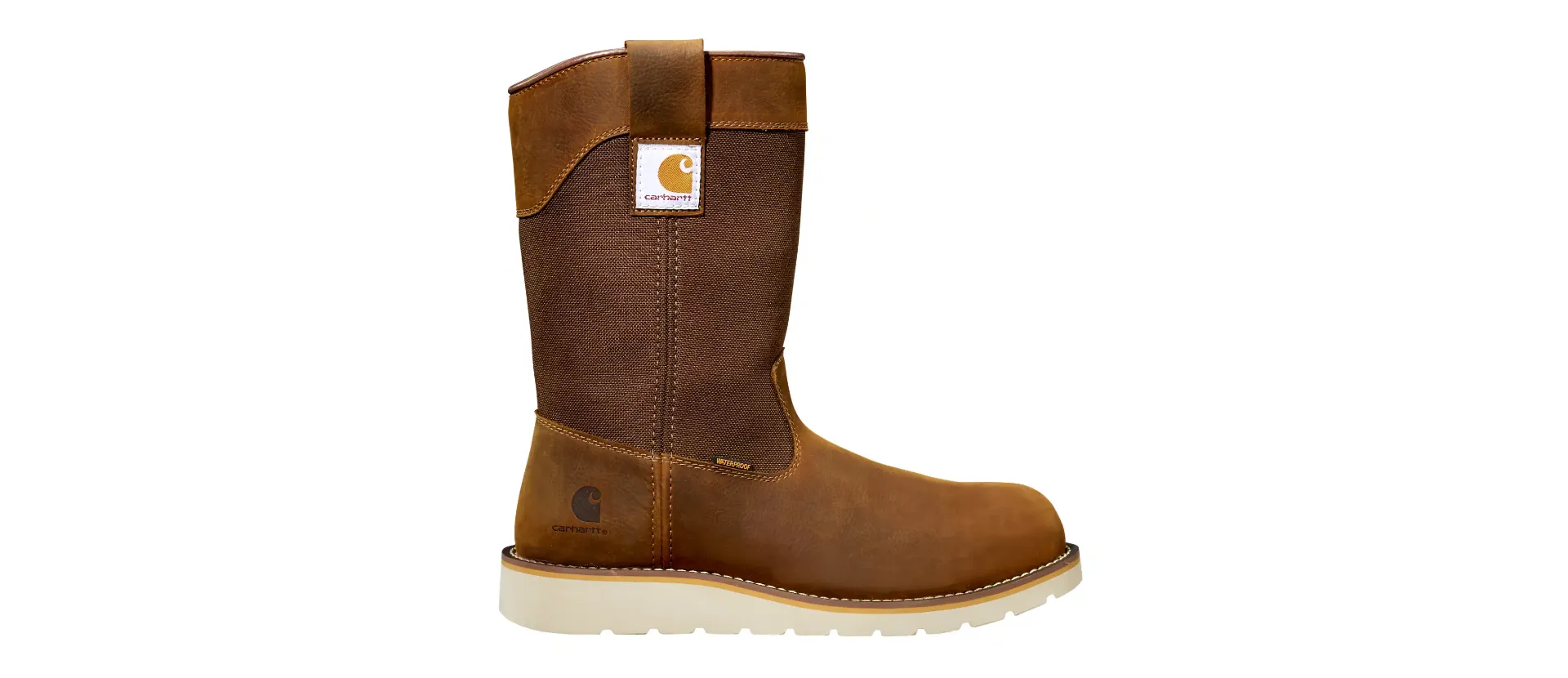 CARHARTT Men's Wellington Wedge Boot 10 Inch  Round Toe Waterproof Soft Toe Work Boots FW1032-M