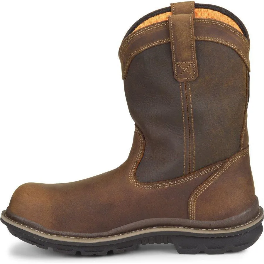 Carolina Men's Mandrel 10" Composite Toe Waterproof Wellington Work Boot- Brown - CA6558