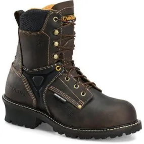 Carolina Men's Timber 8" Comp Toe Waterproof Logger Work Boot - Brown - CA6921