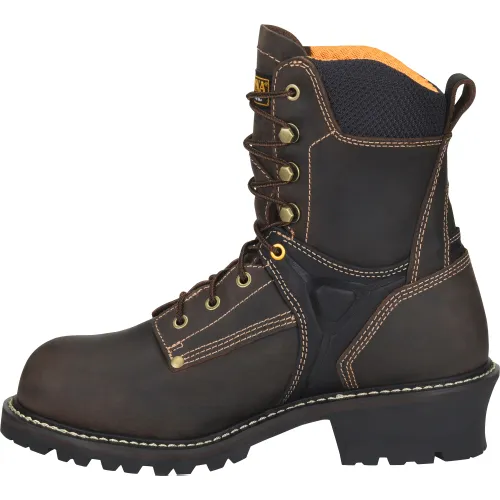 Carolina Men's Timber 8" Comp Toe Waterproof Logger Work Boot - Brown - CA6921
