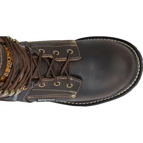 Carolina Men's Timber 8" Comp Toe Waterproof Logger Work Boot - Brown - CA6921