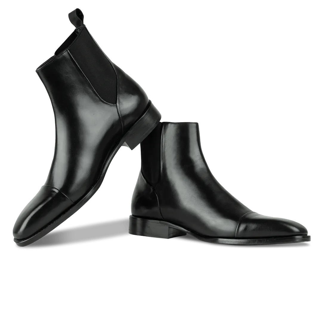 Cavan: Chelsea Boots Homme - Cuir Noir