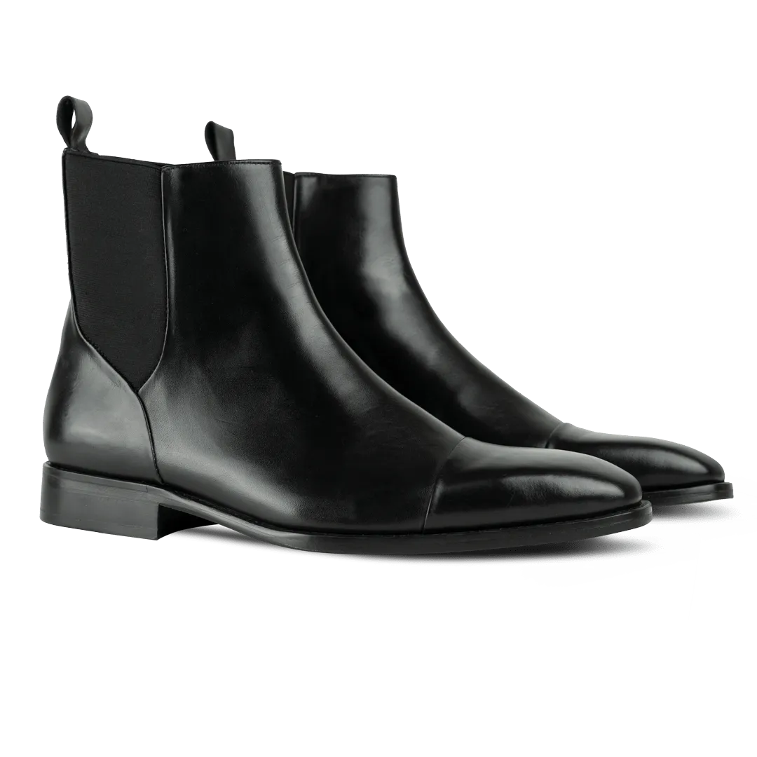 Cavan: Chelsea Boots Homme - Cuir Noir