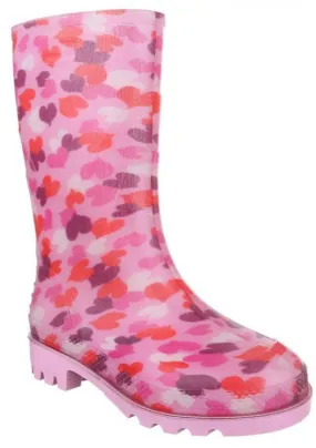 Children’s Rubber Boots – Pink Hearts