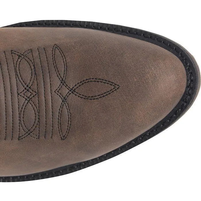 Double H Men's Tascosa 12" R Toe WP Western Classic Boot -Brown- DH4158