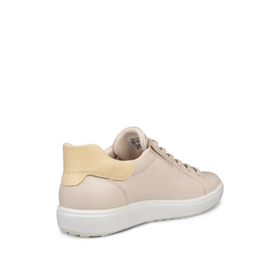 Ecco Women's Soft 7 Slip In Sneaker - Limestone/Straw