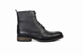 FOOT FEDERATION DERBY CAP-TOE MENS BOOT BLACK