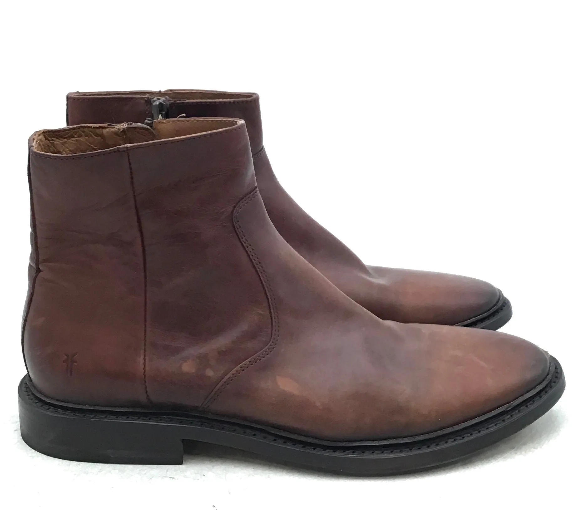 Frye Men's Paul Brown Leather Ankle Chelsea Boots - Size 8D