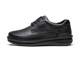 G-Comfort Mens Black Deer Skin Leather Shoes Laced Water Repellent P-3706S