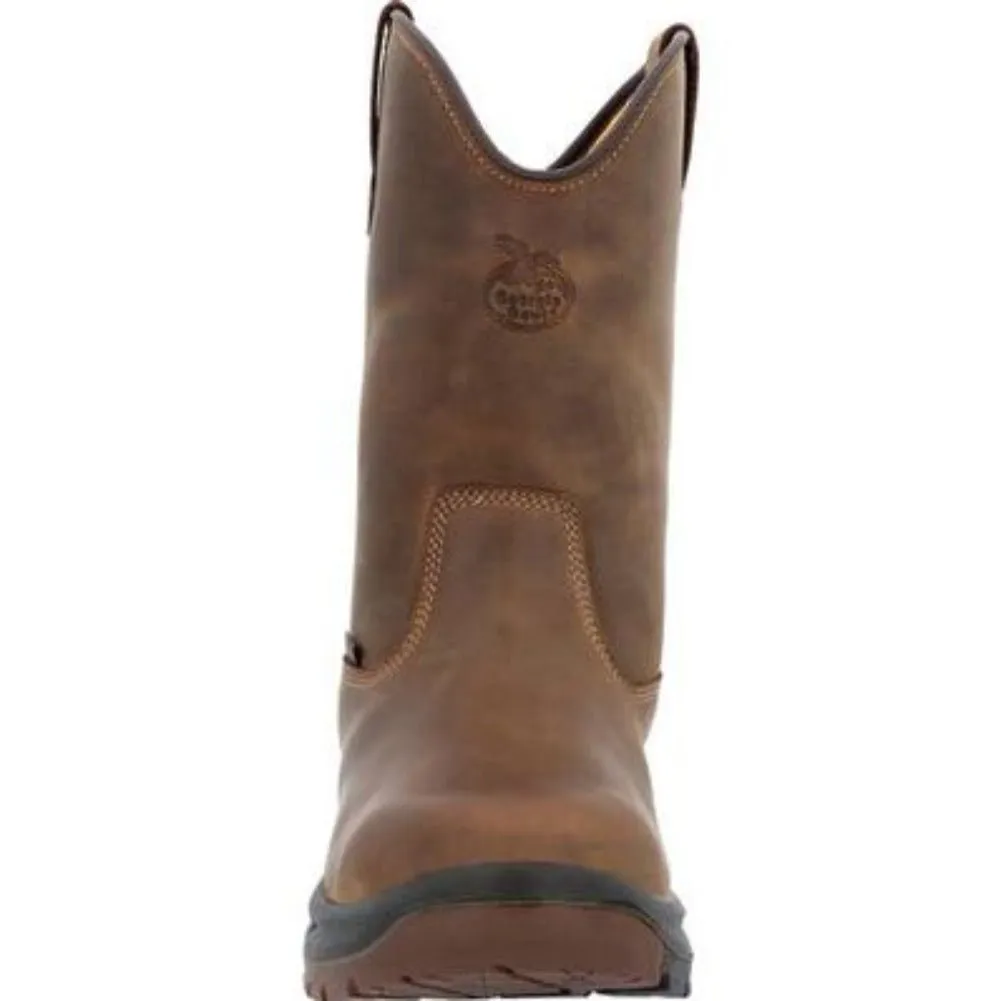 Georgia Boot Ot Men's Pull On Work Boots Gb00523 In Brown