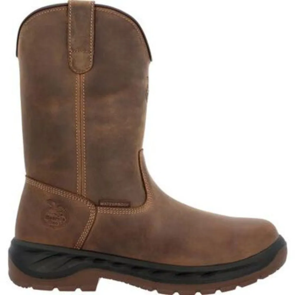 Georgia Boot Ot Men's Pull On Work Boots Gb00523 In Brown
