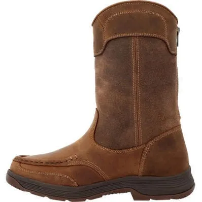 Georgia Men's Athens Superlyte Waterproof Pull On AT Work Boot -Brown- GB00550
