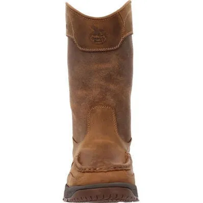 Georgia Men's Athens Superlyte Waterproof Pull On AT Work Boot -Brown- GB00550