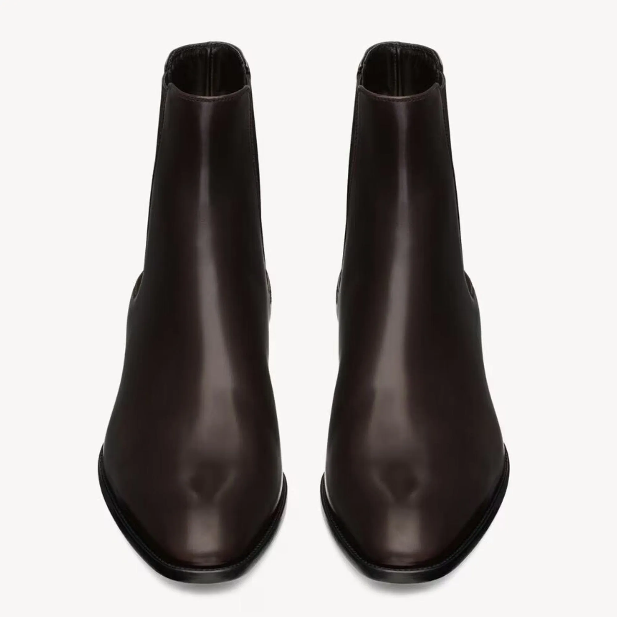 Handmade Bespoke Burgdundy Leather Chelsea Boots For Men
