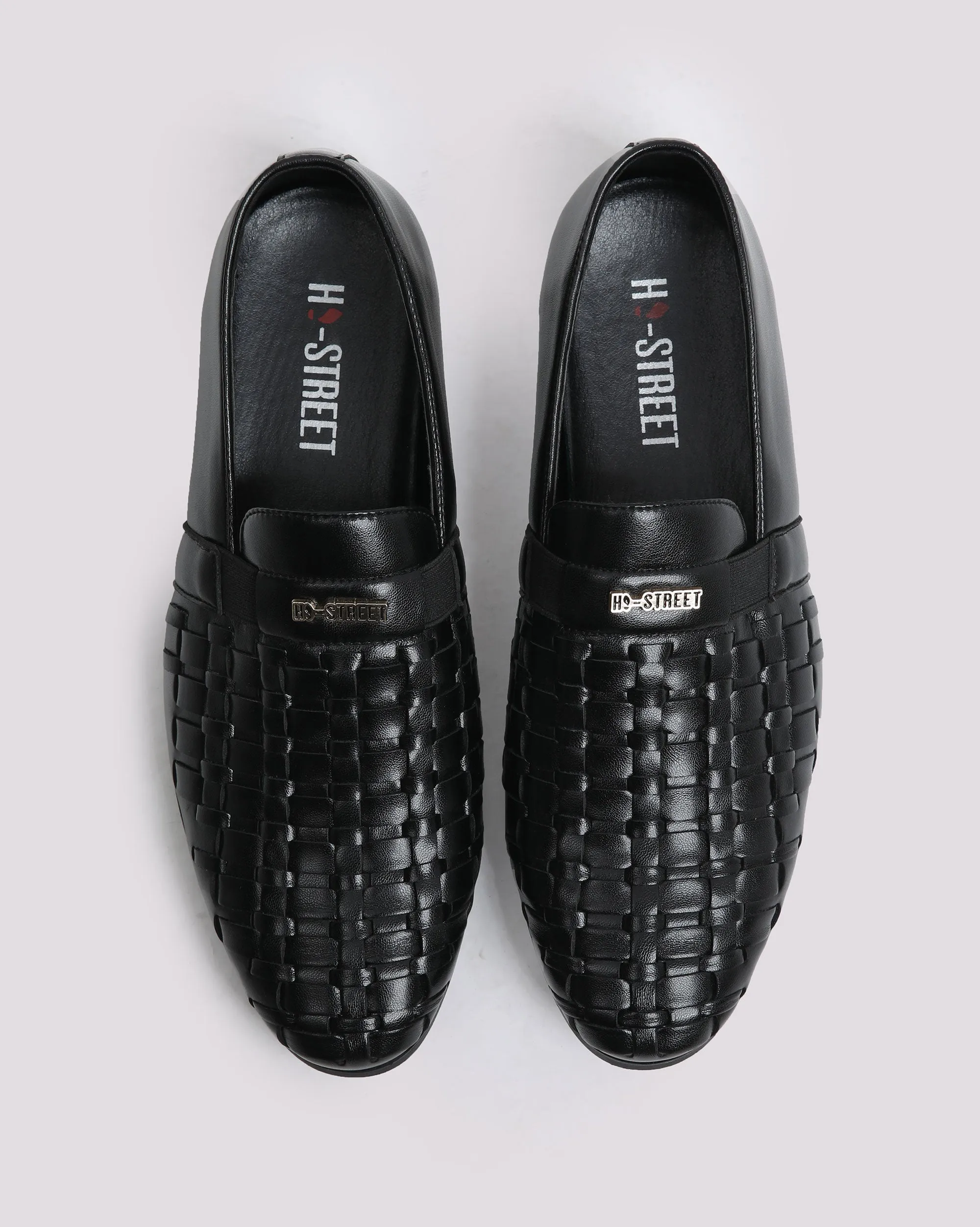 HI-STREET LOGO BUCKLE SHOES
