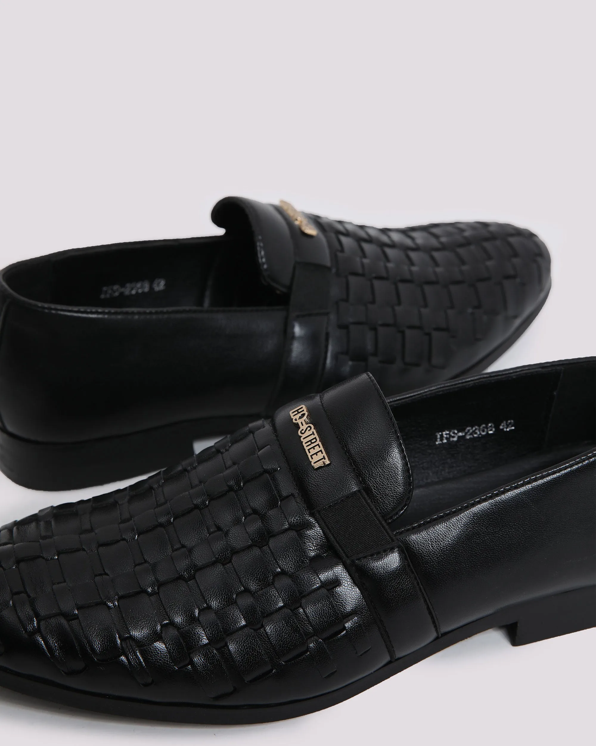 HI-STREET LOGO BUCKLE SHOES