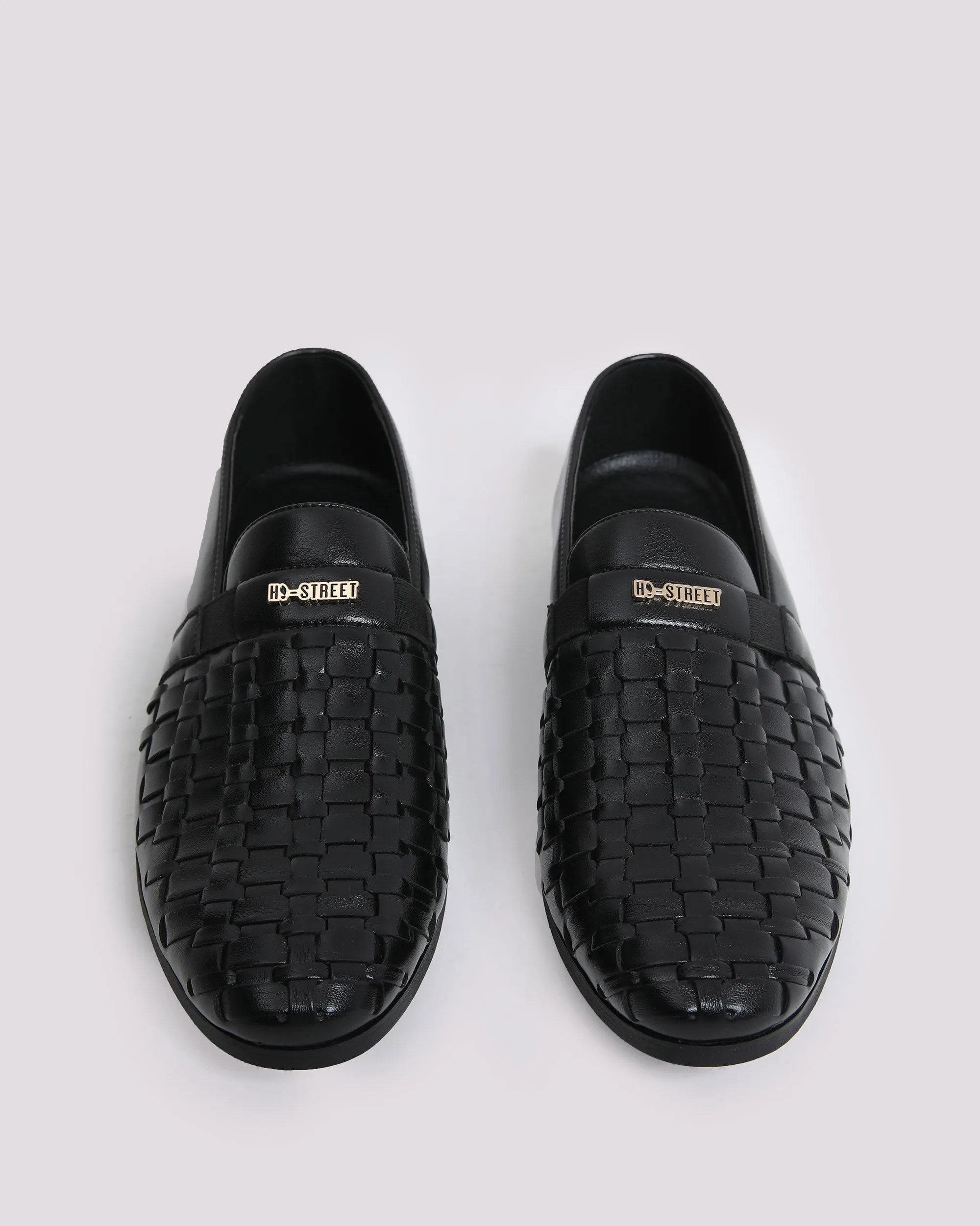 HI-STREET LOGO BUCKLE SHOES