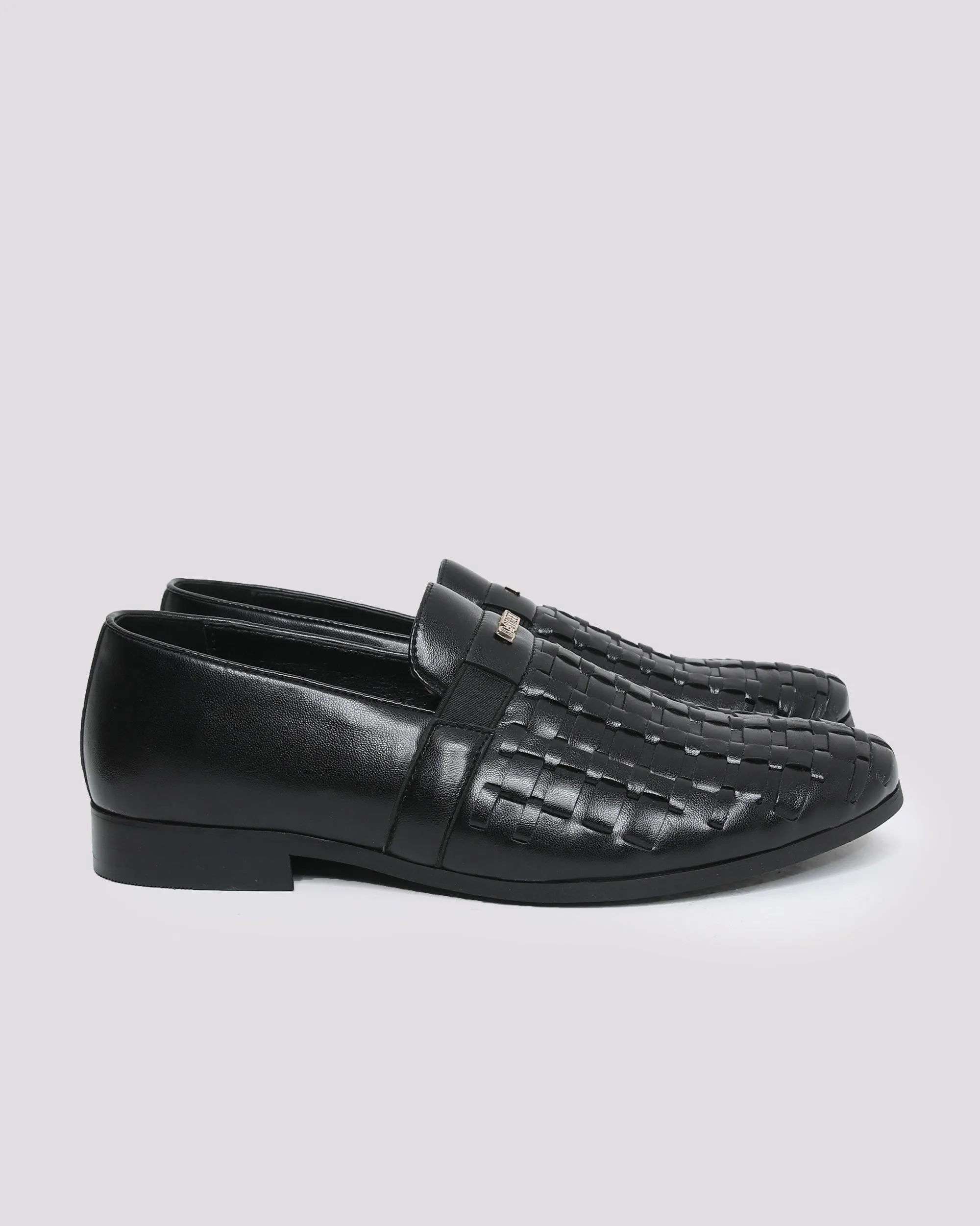 HI-STREET LOGO BUCKLE SHOES