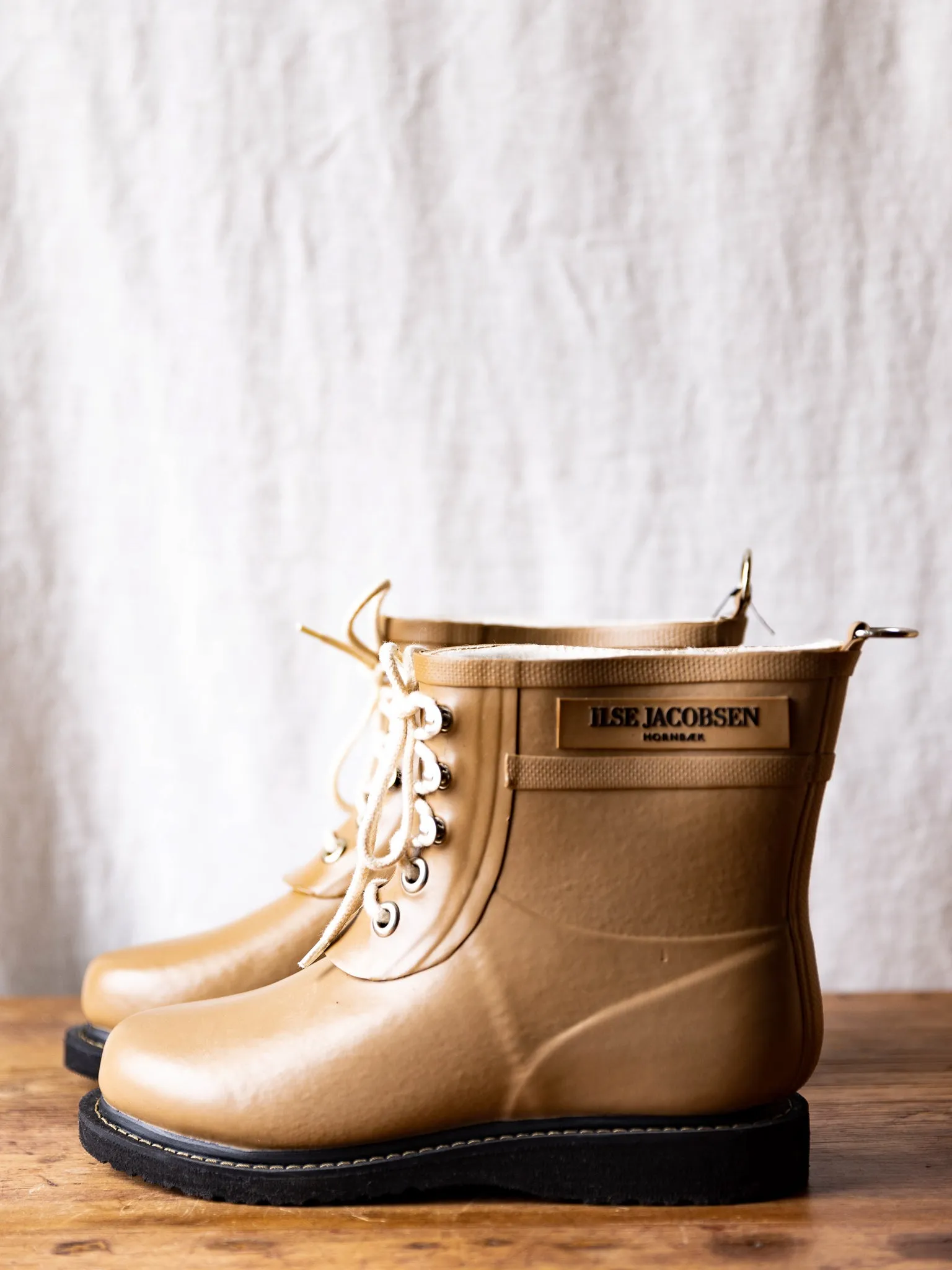 Ilse Jacobsen Short Lace up Boot ~ Otter (2022)
