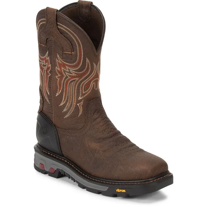 Justin Mens Driscoll Waterproof Square Steel Toe Work Boots Style WK2111