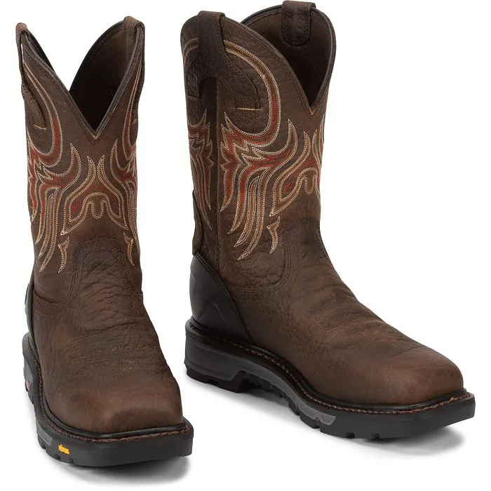 Justin Mens Driscoll Waterproof Square Steel Toe Work Boots Style WK2111