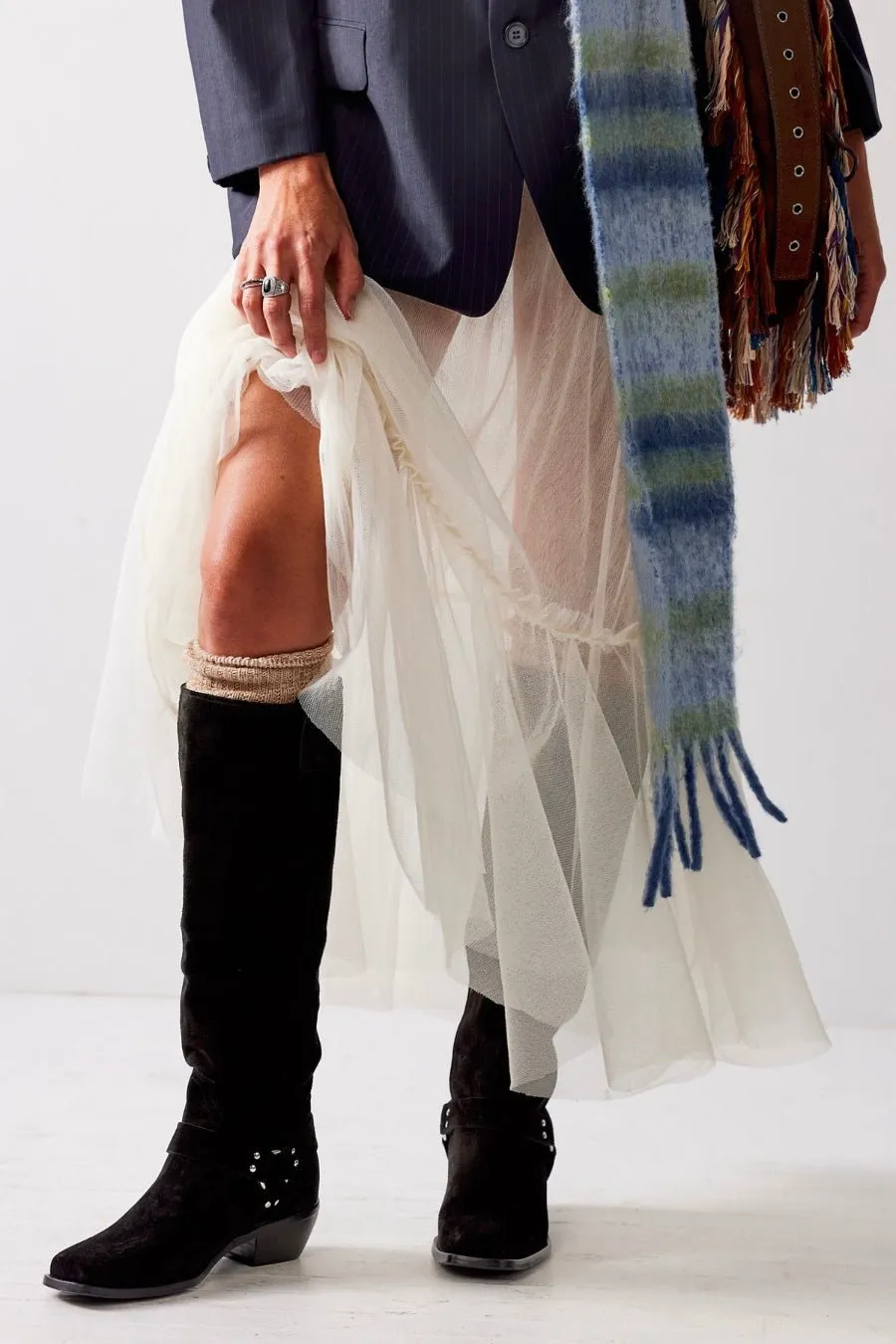 LOCKHARDT SUEDE LEATHER HARNES BOOTS X FREE PEOPLE