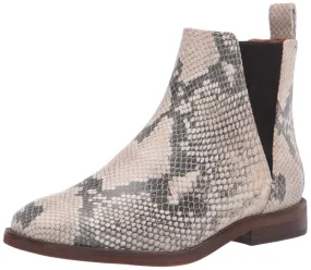 Lucky Brand Haylia Natural/Black Snake Fashion Chelsea Pull On Dress Ankle Boots
