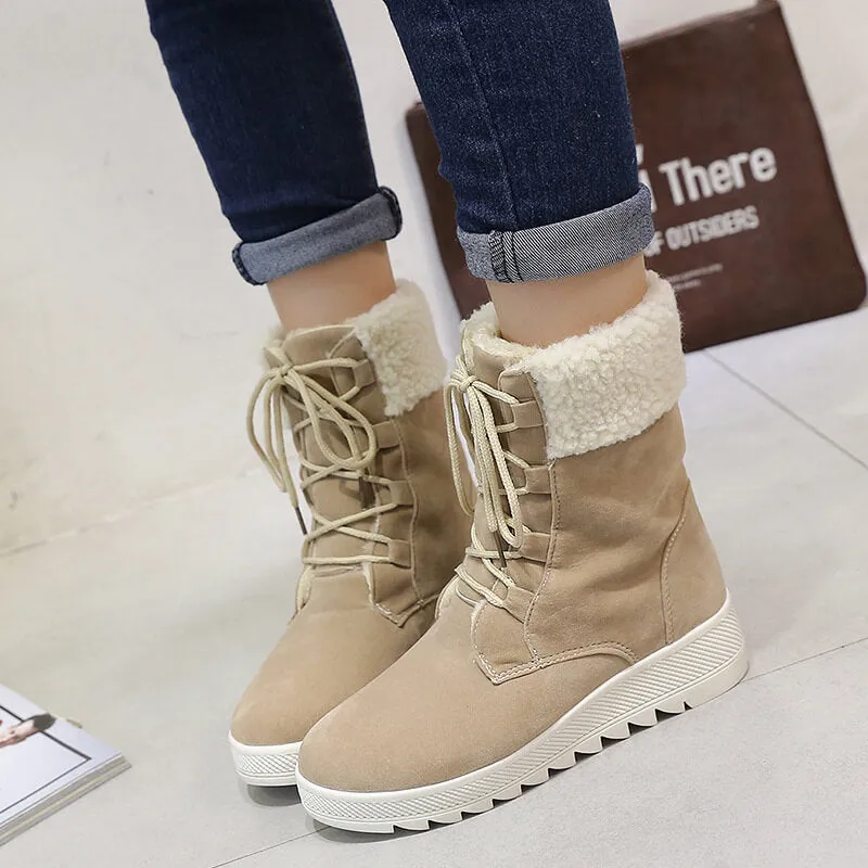 Mid Calf Ankle Winter Snow Boots