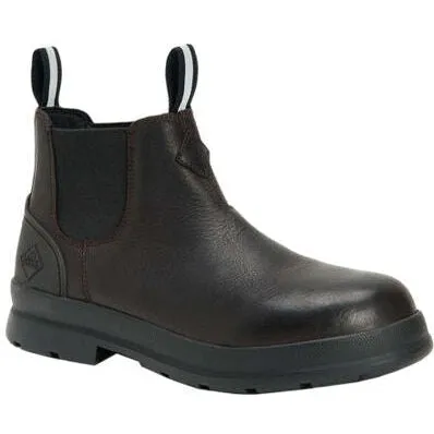 Muck Men's Chore Farm Leather Chelsea Waterproof Work Boot - Black - CCLP-900