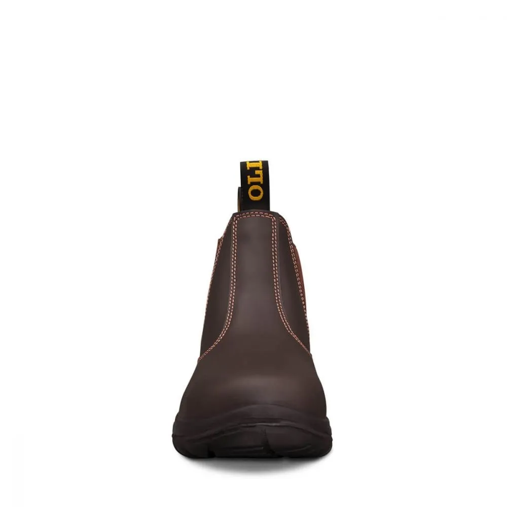 OLIVER - CLARET ELASTIC SIDED SAFETY TOE BOOT - 34-626