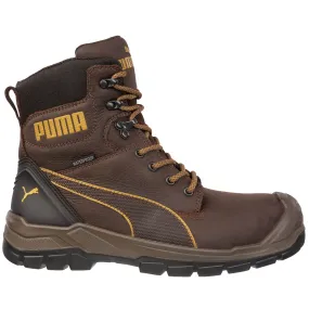 Puma Men's 630915 Conquest 7" Brown  Waterproof Zip Soft Toe Work Boots