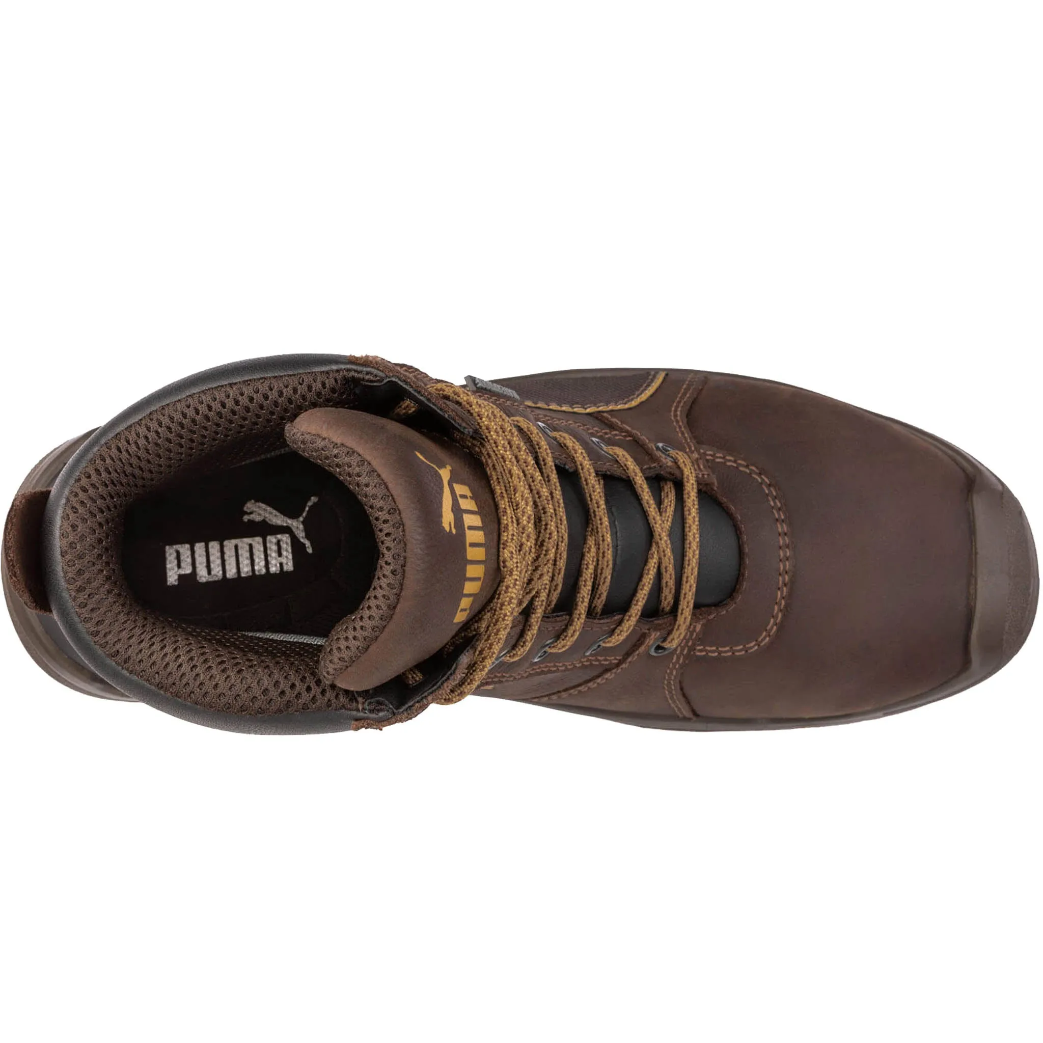Puma Men's 630925 Tornado Brown Mid Waterproof Soft Toe Work Boots