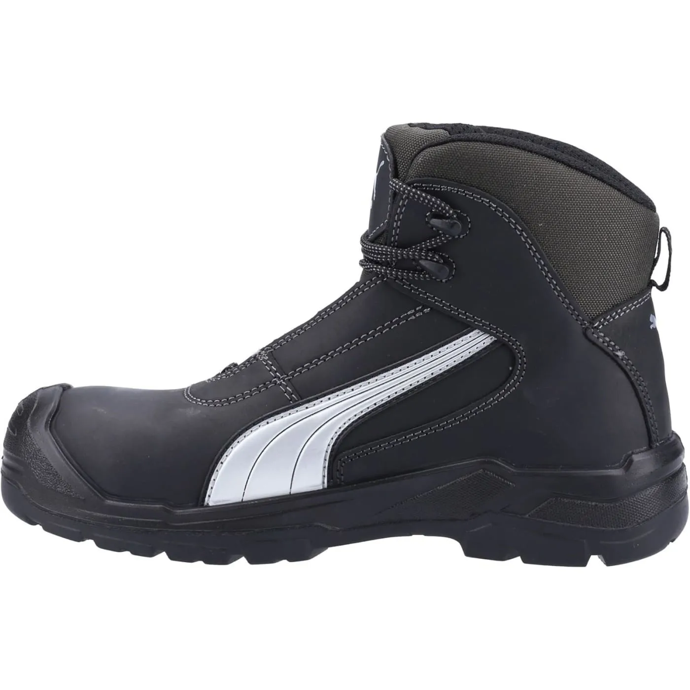 Puma Safety Cascades Mid Black Mens Leather Textile Safety Boots