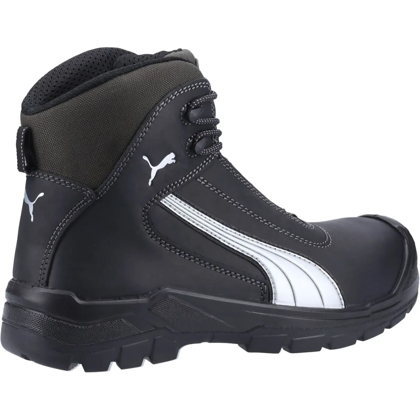Puma Safety Cascades Mid Black Mens Leather Textile Safety Boots