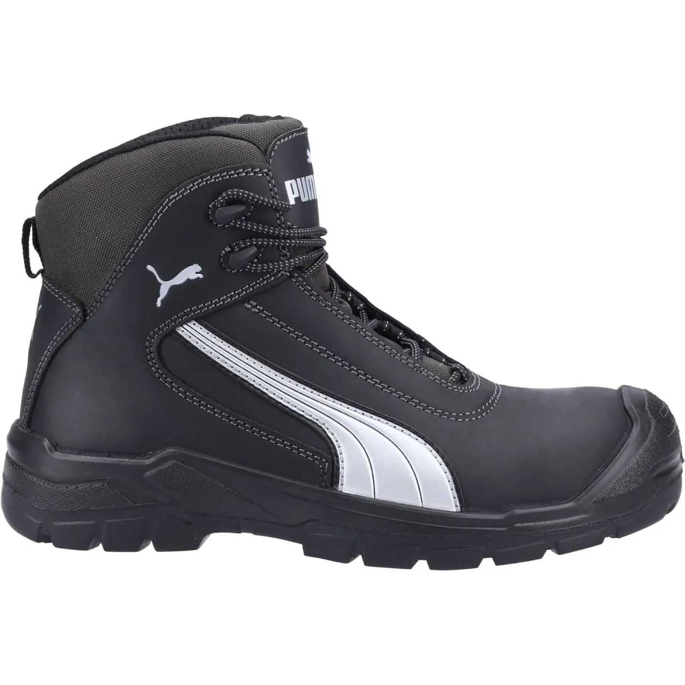 Puma Safety Cascades Mid Black Mens Leather Textile Safety Boots