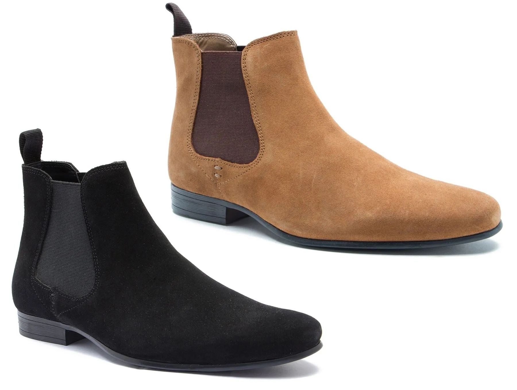 Red Tape Crick Stanway Suede Pointed Leather Mens Ankle Chelsea Boots
