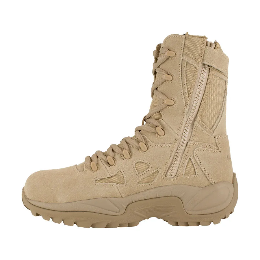 Reebok Tactical Rapid Response 8 Inch Stealth Boot Composite Toe with Side Zip - Desert Tan
