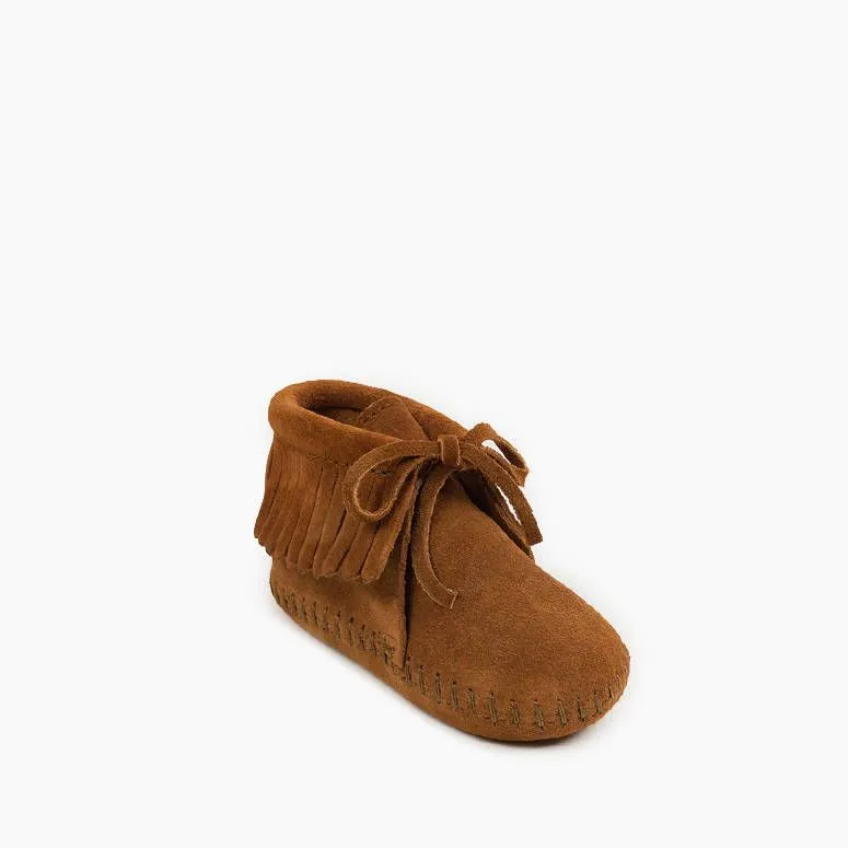 Riley Infant Fringe Bootie's in Brown