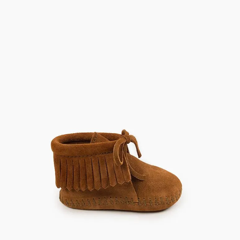 Riley Infant Fringe Bootie's in Brown