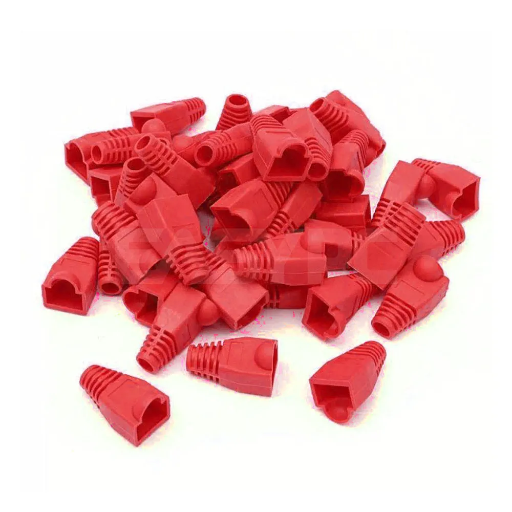 Rj45 Rubber Boots Red