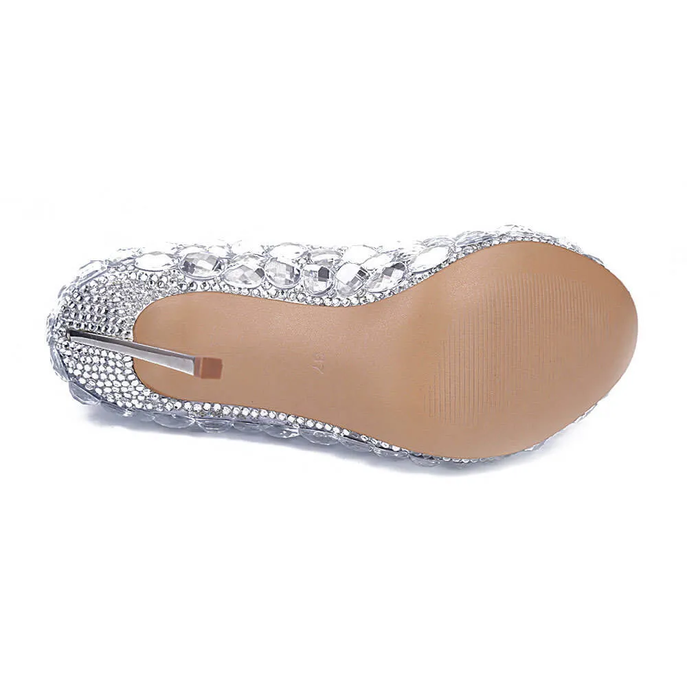 Round Toe  Patent Leather Sexy Close Toe Pumps