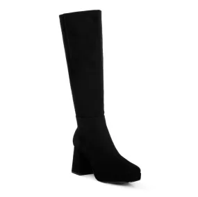 Ryo Calf-Length Micro Suede Boots