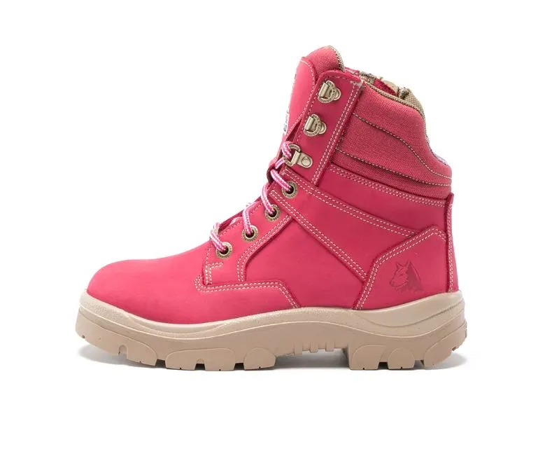 STEEL BLUE 512761 SOUTHERN CROSS LADIES ZIP SIDED BOOT - PINK