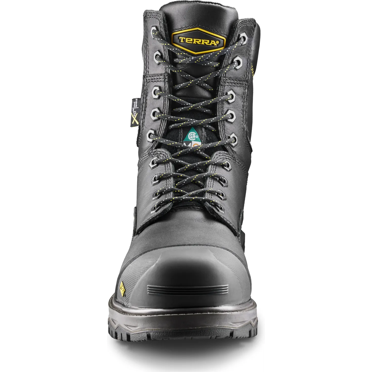 Terra Men's Gantry 8" Comp Toe WP Met Guard Safety Work Boot- Black- 839CBK