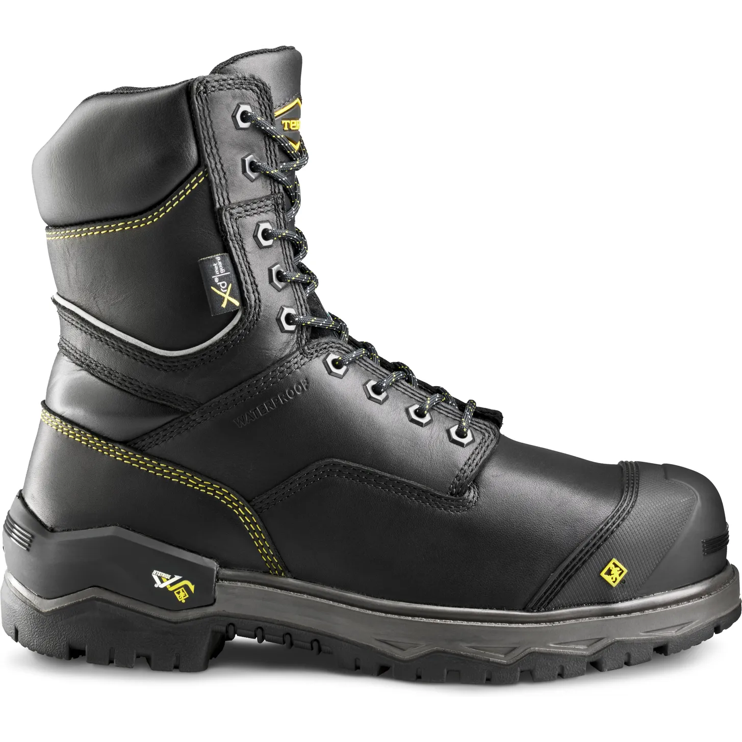 Terra Men's Gantry 8" Comp Toe WP Met Guard Safety Work Boot- Black- 839CBK